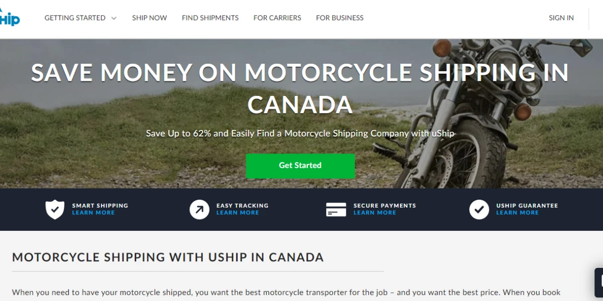 Reliable Motorcycle Shipping Canada