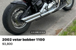 Motorcycle Yamaha Vstar 1100 bobber