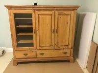 TV cabinet 54h x 48w x 16d   inches, Bookcase 58h x 63w x 24d  inches,...