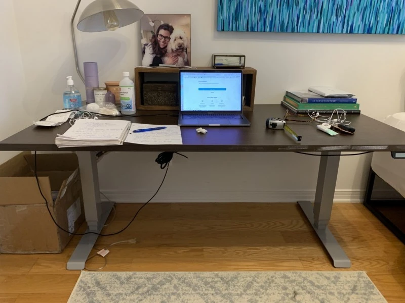Desk, chair