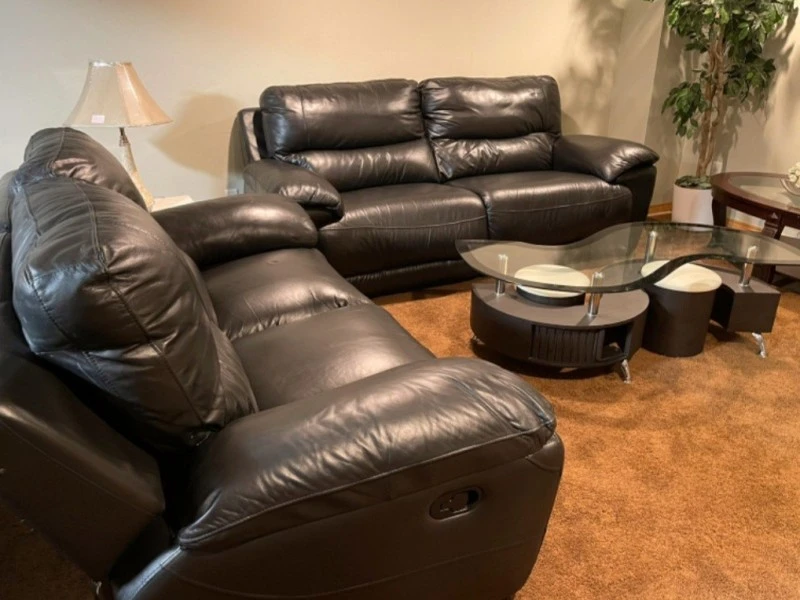 Leather couch, Loveseat
