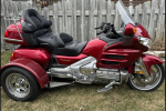 Motorcycle Honda GL 1800 with trike kit